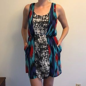 Colorful sun dress with pockets (small)